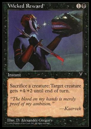 Magic the Gathering: Visions (Base Set) card 75 Wicked Reward