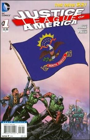 Justice League of America (2013)  issue 1-NI North Dakota State Flag Cover