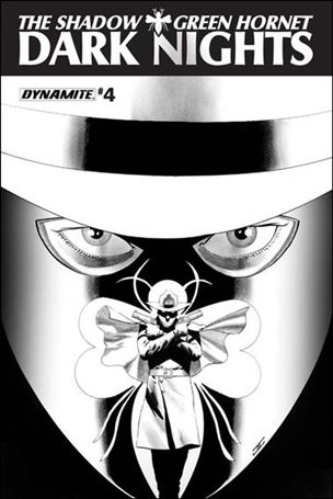 Shadow / Green Hornet: Dark Nights issue 4.00-E John Cassady Black and White Cover