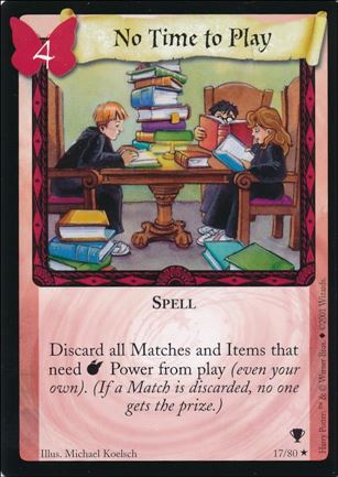 Harry Potter: Quidditch Cup (Base Set) card 17 No Time to Play