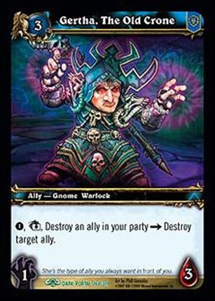 World of Warcraft: Through the Dark Portal (Base Set) card 164 Gertha, The Old Crone