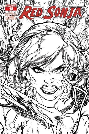 Red Sonja (2013) issue 18-E Adriana Melo 1:25 Black & White Cover