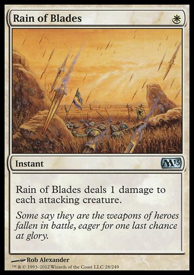Magic the Gathering: 2013 Core Set (Base Set) card 28 Rain of Blades