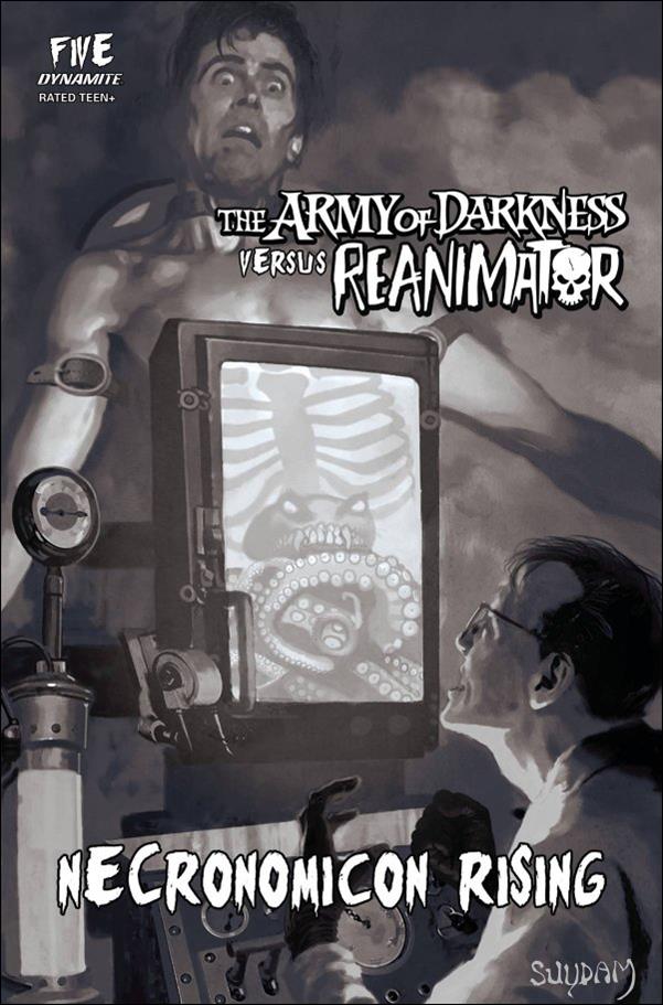 Army of Darkness vs Reanimator: Necronomicon Rising issue 5-E Arthur Suydam 1:10 B&W Cover
