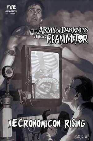 Army of Darkness vs Reanimator: Necronomicon Rising issue 5-E Arthur Suydam 1:10 B&W Cover