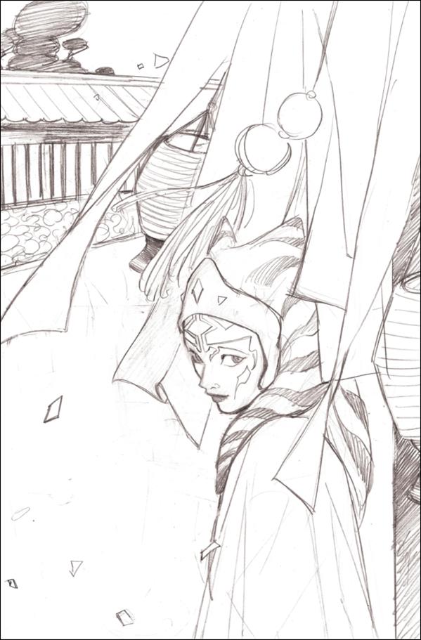 Star Wars: The Mandalorian Season 2 issue 5-N Peach Momoko Unknown/Shared NYCC B&W Cover