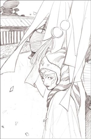 Star Wars: The Mandalorian Season 2 issue 5-N Peach Momoko Unknown/Shared NYCC B&W Cover
