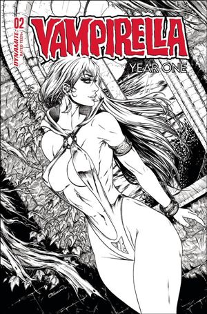 Vampirella: Year One issue 2-T Collette Turner 1:10 FOC Black and White Cover
