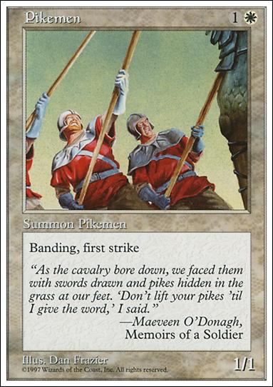 Magic the Gathering: 5th Edition (Base Set) card 52 Pikemen