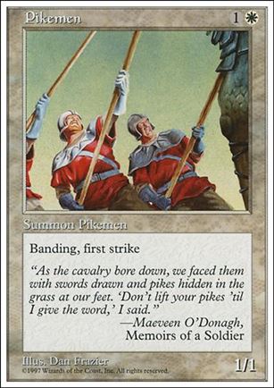 Magic the Gathering: 5th Edition (Base Set) card 52 Pikemen
