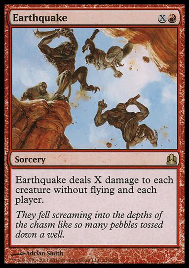 Magic the Gathering: Commander (Base Set) card 121 Earthquake