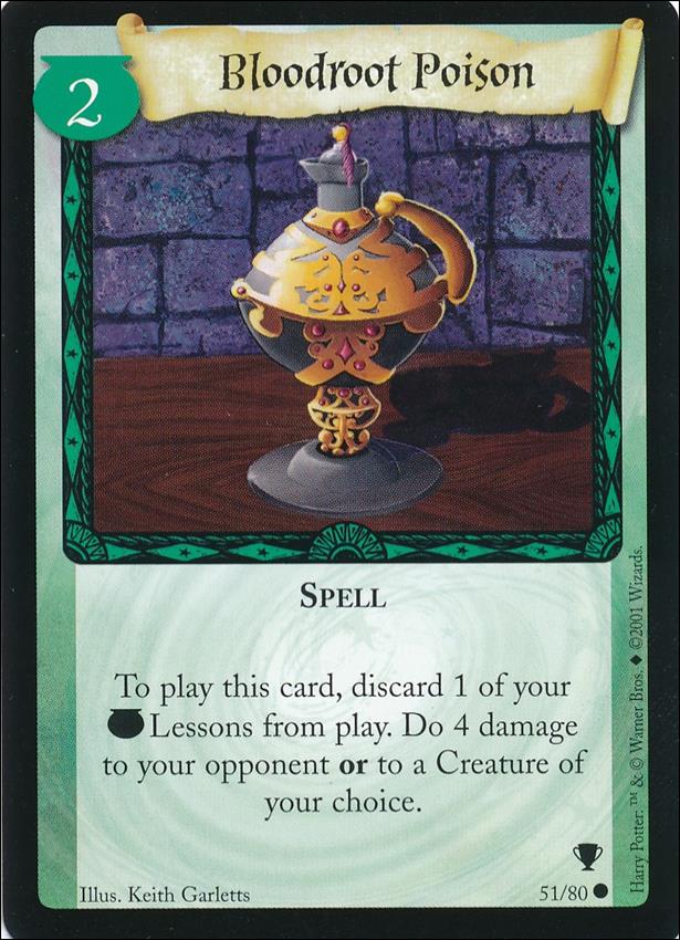 Harry Potter: Quidditch Cup (Base Set) card 51 Bloodroot Poison