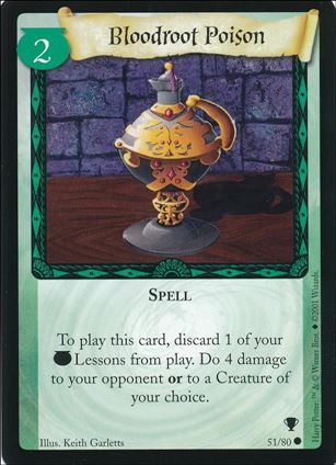 Harry Potter: Quidditch Cup (Base Set) card 51 Bloodroot Poison