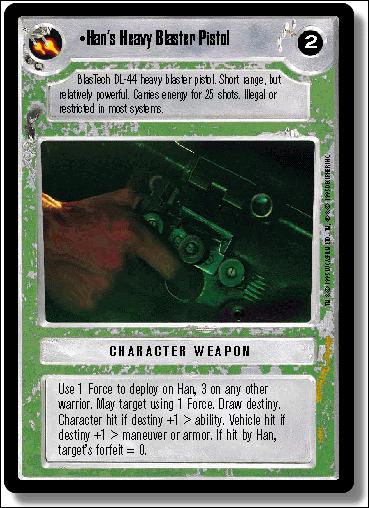 Star Wars: Premiere Limited (Base Set) card 319 Han's Heavy Blaster Pistol