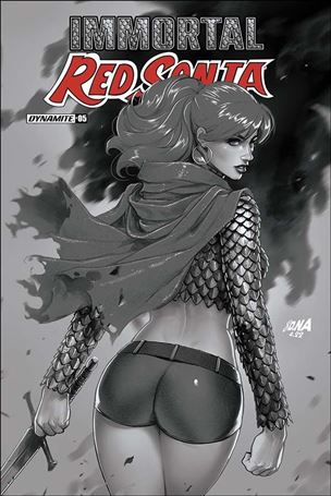 Immortal Red Sonja issue 5-N David Nakayama FOC Bonus B&W Cover
