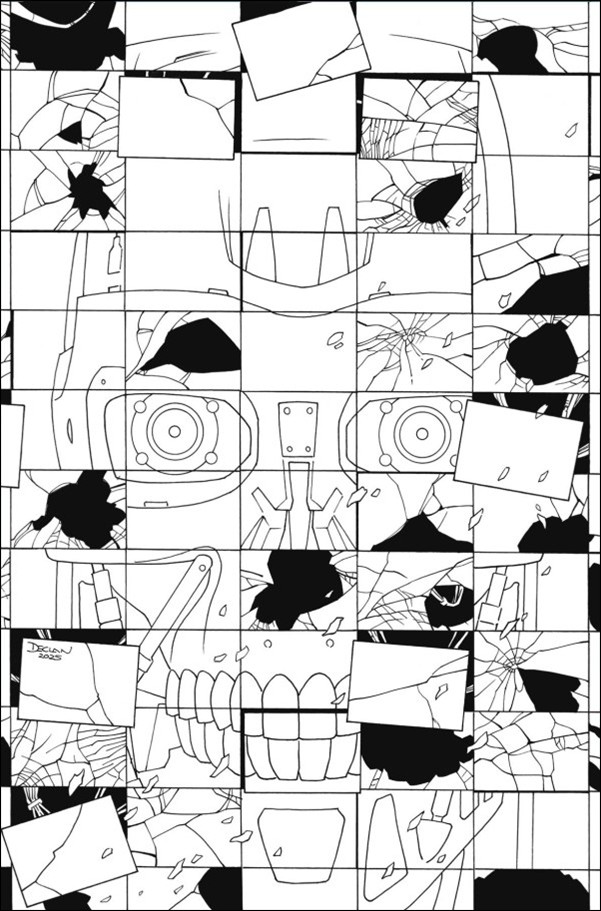 Terminator (2024) issue 8-H Declan Shalvey B&W 1:15 Cardstock Cover