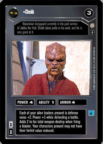 Star Wars: Coruscant Limited (Base Set) card 1 Chokk