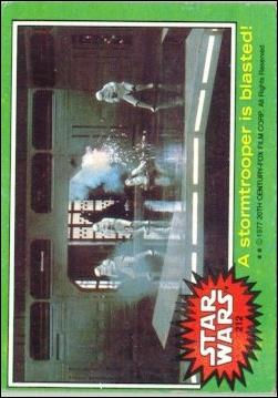 Star Wars: Series 4 (Base Set) card 212 A stormtrooper is blasted!