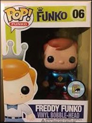 Pop! Funko - Freddy Funko figure '6'-B Freddy Funko (Superman) Metallic SDCC