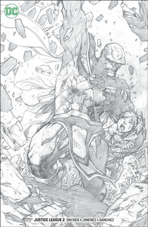 Justice League (2018) issue 2-C Jim Lee 1:100 Sketch Cover