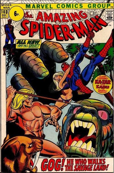 Amazing Spider-Man (1963) issue 103-B UK Price Cover