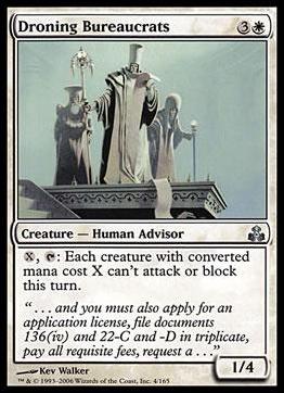 Magic the Gathering: Guildpact (Base Set) card 4 Droning Bureaucrats