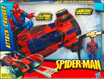Spider-Man (3 3/4" Action Figures) Vehicles figure 2 Attack Cruiser with Spider-Man