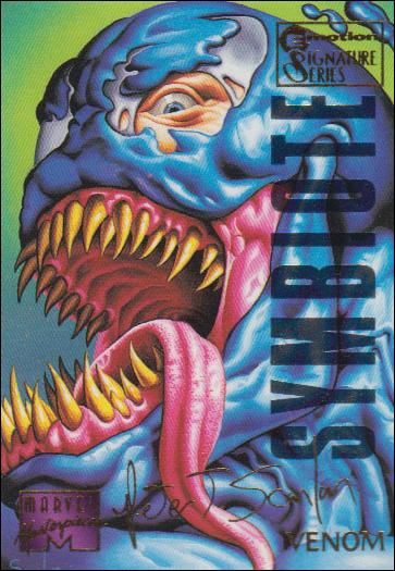1995 Marvel Masterpieces (Multi-Foil E-Motion Parallel Base Set) card 108 Venom