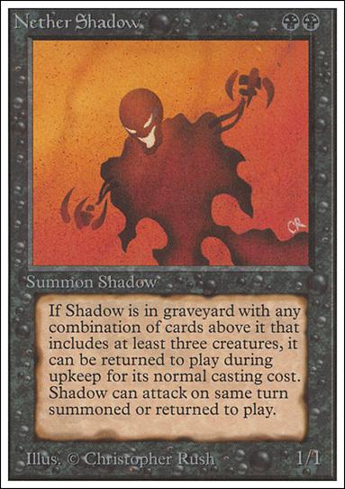 Magic the Gathering: Unlimited (Base Set) card 117 Nether Shadow