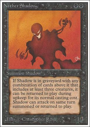 Magic the Gathering: Unlimited (Base Set) card 117 Nether Shadow