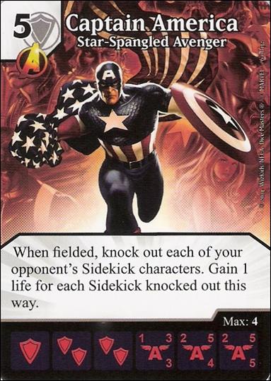 Marvel Dice Masters Avengers vs. X-Men  card 6 Captain America: Star-Spangled Avenger