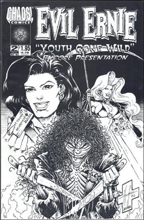 Evil Ernie: Youth Gone Wild issue 2-B Necro Edition Black & White Cover 1/2000