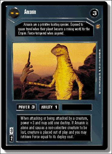Star Wars: Jabba's Palace Limited (Base Set) card 3 Amanin