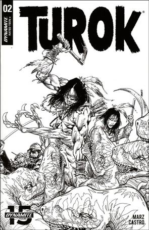 Turok (2019) issue 2-C Bart Sears 1:10 Black & White Cover