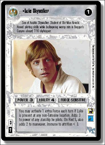 Star Wars: Premiere Limited (Base Set) card 188 Luke Skywalker