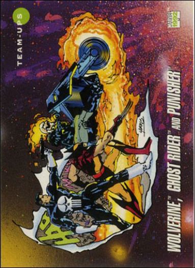 Marvel Universe: Series 3 (Base Set) card 88 Wolverine, Ghost Rider and Punisher