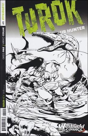 Turok: Dinosaur Hunter (2014) issue 1-ZJ Roberto Castro Westfield Comics B&W Cover