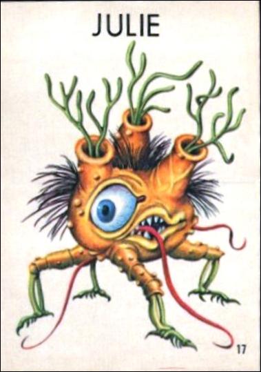 Ugly Stickers (1965) (Base Set) card 17-B Julie