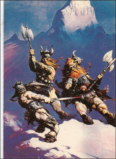 Frazetta (Base Set) card 16 The Snow Giants