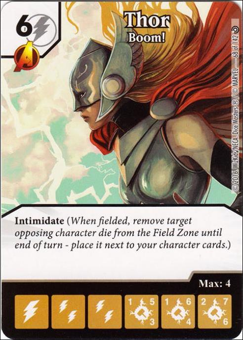 Marvel Dice Masters Civil War card 68 Thor: Boom!