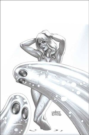 Herculoids (2025) issue 5-G Joseph Michael Linsner B&W Virgin 1:15 Cover
