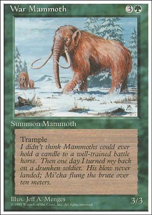 Magic the Gathering: 4th Edition (Base Set) card 286 War Mammoth