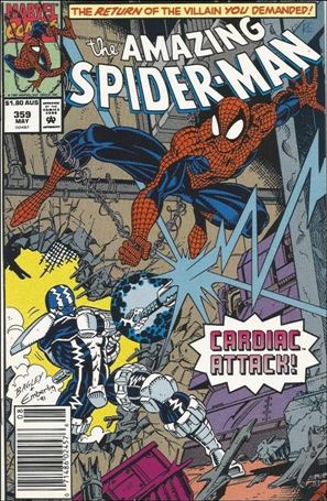 Amazing Spider-Man (1963) issue 359-B Australian Price Cover