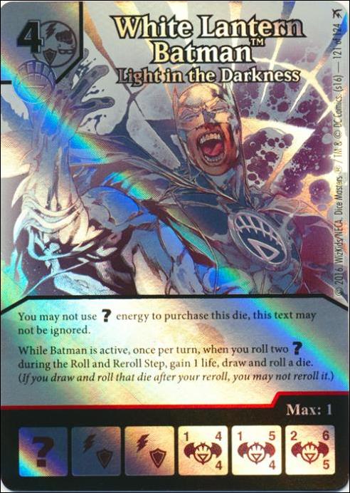 DC Comics Dice Masters Green Arrow and The Flash card 121 White Lantern Batman: Light in the Darkness 