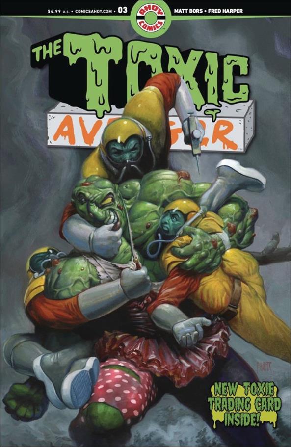 Toxic Avenger (2024) issue 3-D Fred Harper Polybagged Trading Card Cover