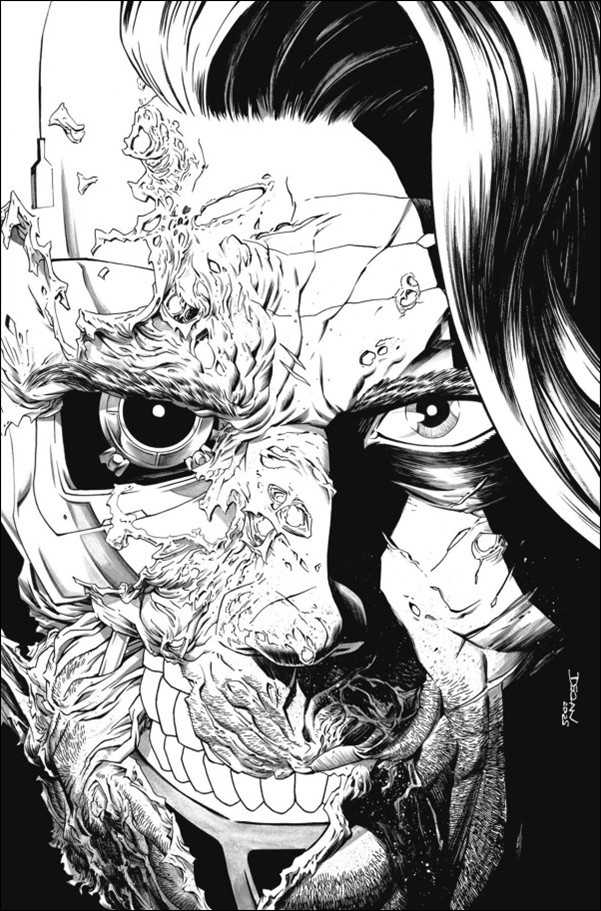 Terminator (2024) issue 9-H Declan Shalvey B&W Virgin 1:15 Cardstock Cover