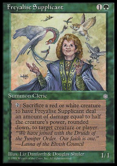 Magic the Gathering: Ice Age (Base Set) card 239 Freyalise Supplicant