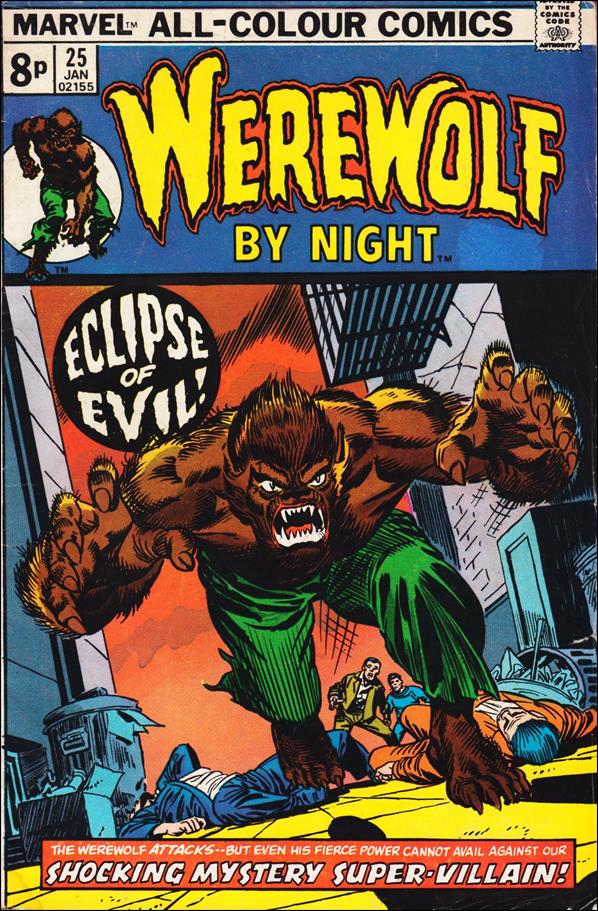 Werewolf by Night (1972) issue 25-B UK Price Cover