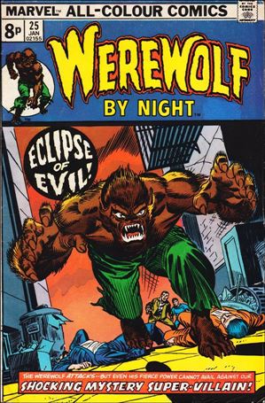 Werewolf by Night (1972) issue 25-B UK Price Cover