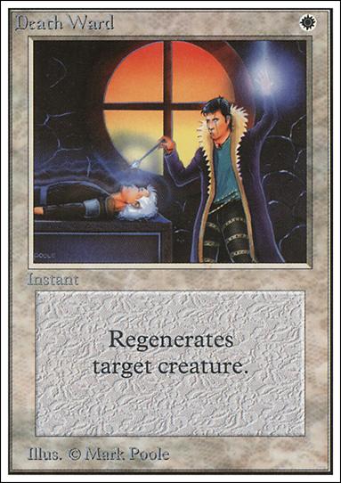 Magic the Gathering: Unlimited (Base Set) card 18 Death Ward